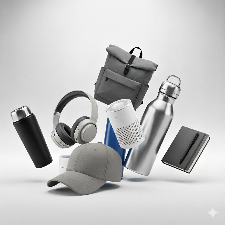 Selección de productos de merchandising premium